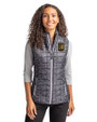 LAFC Cutter & Buck Rainier PrimaLoft® Womens Eco Insulated Full Zip Printed Puffer Vest Black Front