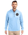 Philadelphia Union Cutter & Buck Adapt Eco Knit Heather Mens Quarter Zip Pullover Atlas Heather Front