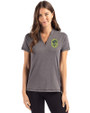 Nashville SC Cutter & Buck Forge Eco Heathered Stretch Womens Blade Top Dark Black Heather Front