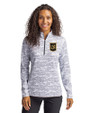 LAFC Cutter & Buck Traverse Stretch Eco Camo Print Quarter Zip Womens Pullover Charcoal Front