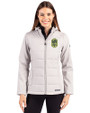 Nashville SC Cutter & Buck Evoke Hybrid Softshell Recycled Full Zip Womens Hooded Jacket CONCRETE Front