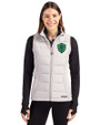 Seattle Sounders FC Cutter & Buck Evoke Hybrid Softshell Recycled Womens Full Zip Vest CONCRETE Front
