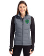 Seattle Sounders FC Cutter & Buck Evoke Hybrid Softshell Recycled Womens Full Zip Vest Elemental Grey Front