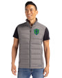 Seattle Sounders FC Cutter & Buck Evoke Hybrid Softshell Recycled Mens Full Zip Vest Elemental Grey Front