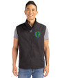 Seattle Sounders FC Cutter & Buck Charter Eco Full-Zip Mens Big & Tall Vest Black Front