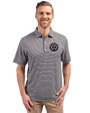 Philadelphia Union Cutter & Buck Forge Eco Double Stripe Stretch Recycled Mens Polo Navy Blue/White Front