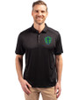 Seattle Sounders FC Cutter & Buck Forge Eco Stretch Recycled Mens Big & Tall Polo Black Front