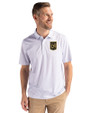 LAFC Cutter & Buck Pike Eco Pebble Print Stretch Recycled Mens Polo White Front
