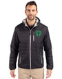 Seattle Sounders FC Cutter & Buck Rainier Primaloft Eco Mens Full Zip Hooded Jacket Black Front