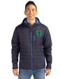 Seattle Sounders FC Cutter & Buck Rainier Primaloft Eco Mens Full Zip Hooded Jacket Dark Navy Front