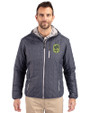 Nashville SC Cutter & Buck Rainier Primaloft Eco Mens Full Zip Hooded Jacket Anthracite Melange Front