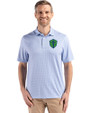Seattle Sounders FC Cutter & Buck Pike Eco Diamond Dot Print Recycled Mens Polo Tour Blue Front