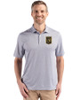 LAFC Cutter & Buck Pike Eco Diamond Dot Print Recycled Mens Polo Black Front