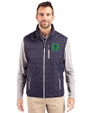 Seattle Sounders FC Cutter & Buck Rainier PrimaLoft® Mens Eco Insulated Full Zip Puffer Vest Dark Navy/Silver Front