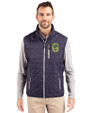Nashville SC Cutter & Buck Rainier PrimaLoft® Mens Eco Insulated Full Zip Puffer Vest Dark Navy/Silver Front