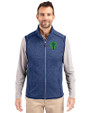 Seattle Sounders FC Cutter & Buck Mainsail Sweater-Knit Mens Full Zip Vest Tour Blue Heather Front