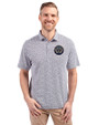 Philadelphia Union Cutter & Buck Virtue Eco Pique Botanical Print Recycled Mens Polo Navy Blue Front