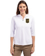 LAFC Cutter & Buck Virtue Eco Pique Recycled Half Zip Pullover Womens Hoodie White Front