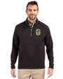 Nashville SC Cutter & Buck Adapt Eco Knit Hybrid Recycled Mens Quarter Zip Black Front