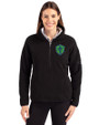 Seattle Sounders FC Cutter & Buck Cascade Eco Fleece Womens Pullover Jacket Black Front