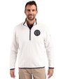 Philadelphia Union Cutter & Buck Cascade Eco Fleece Mens Quarter Zip Jacket Shell/Navy Blue Front