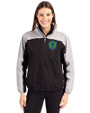 Seattle Sounders FC Cutter & Buck Charter Eco Recycled Womens Anorak Jacket Black/Polished Front