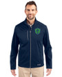 Seattle Sounders FC Cutter & Buck Evoke Softshell Recycled Full Zip Mens Jacket Navy Blue Front