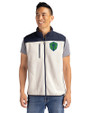 Seattle Sounders FC Cutter & Buck Cascade Eco Fleece Mens Vest Shell/Navy Blue Front