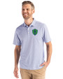 Seattle Sounders FC Cutter & Buck Pike Eco Symmetry Print Stretch Recycled Mens Polo White/Tour Blue Front