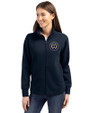 Philadelphia Union Cutter & Buck Roam Epic Versatility Full Zip Recycled Womens Jacket Navy Blue Front