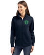 Seattle Sounders FC Cutter & Buck Roam Epic Versatility Full Zip Recycled Womens Jacket Navy Blue Front