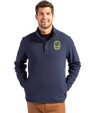 Nashville SC Cutter & Buck Hunts Point Eco Textured Fleece Recycled Mens Snap Pullover Navy Blue Front