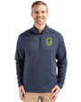 Nashville SC Cutter & Buck Peshastin Fleece Recycled Mens Half Zip Pullover Navy Blue Heather Front