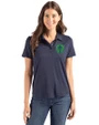 Seattle Sounders FC Cutter & Buck Coastline Epic Comfort Recycled Womens Polo Navy Blue Front