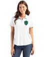 Seattle Sounders FC Cutter & Buck Coastline Recycled Double Peached Womens Polo White Front