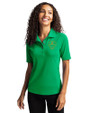 Notre Dame Fighting Irish College Football Playoff 2025 Sugar Bowl Champions Cutter & Buck Virtue Eco Pique Recycled Womens Polo Kelly Green Front