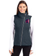 St. Louis City SC Cutter & Buck Mainsail Sweater Knit Womens Asymmetrical Vest Liberty Navy Heather Front