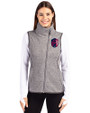 St. Louis City SC Cutter & Buck Mainsail Sweater Knit Womens Asymmetrical Vest Polished Heather Front