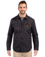 Houston Dynamo FC Cutter & Buck Rainier PrimaLoft® Mens Big and Tall Eco Insulated Quilted Shirt Jacket Black Front