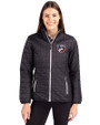 FC Dallas Cutter & Buck Rainier PrimaLoft®  Womens Eco Insulated Full Zip Puffer Jacket Black Front