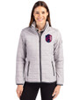 St. Louis City SC Cutter & Buck Rainier PrimaLoft®  Womens Eco Insulated Full Zip Puffer Jacket Polished Medium Gray Front