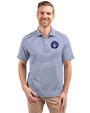 CF Montréal Cutter & Buck Virtue Eco Pique Stripe Recycled Mens Big and Tall Polo Tour Blue Front