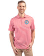 Chicago Fire FC Cutter & Buck Virtue Eco Pique Stripe Recycled Mens Big and Tall Polo Red Front