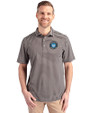 Charlotte FC Cutter & Buck Virtue Eco Pique Stripe Recycled Mens Big and Tall Polo Black Front