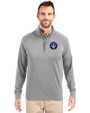 CF Montréal Cutter & Buck Adapt Eco Knit Stretch Recycled Mens Big and Tall Quarter Zip Pullover Polished Medium Gray Front
