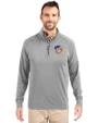 FC Cincinnati Cutter & Buck Adapt Recycled Soft Knit Stretch  Mens Big & Tall Quarter Zip Pullover Polished Medium Gray Front