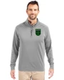 Austin FC - Cutter & Buck Adapt Eco Knit Stretch Recycled Mens Big and Tall Quarter Zip Pullover Polished Medium Gray Front
