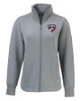 FC Dallas Cutter & Buck Roam Epic Versatility Full Zip Recycled Womens Jacket Elemental Grey Mannequin