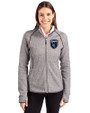 San Jose Earthquakes Cutter & Buck Mainsail Full Zip Hooded Womens Jacket Polished Heather Front