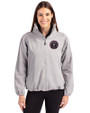 Inter Miami CF Cutter & Buck Charter Eco Recycled Womens Full-Zip Jacket Polished Medium Gray Front